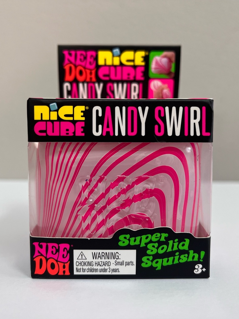 New Authentic NEEDOH Nice Cube Candy Swirl NEE DOH Squeeze Toy RARE Sealed